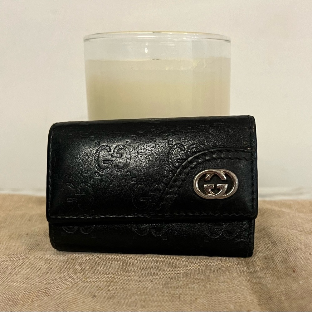 GUCCI GUCCISSIMA LEATHER KEY HOLDER